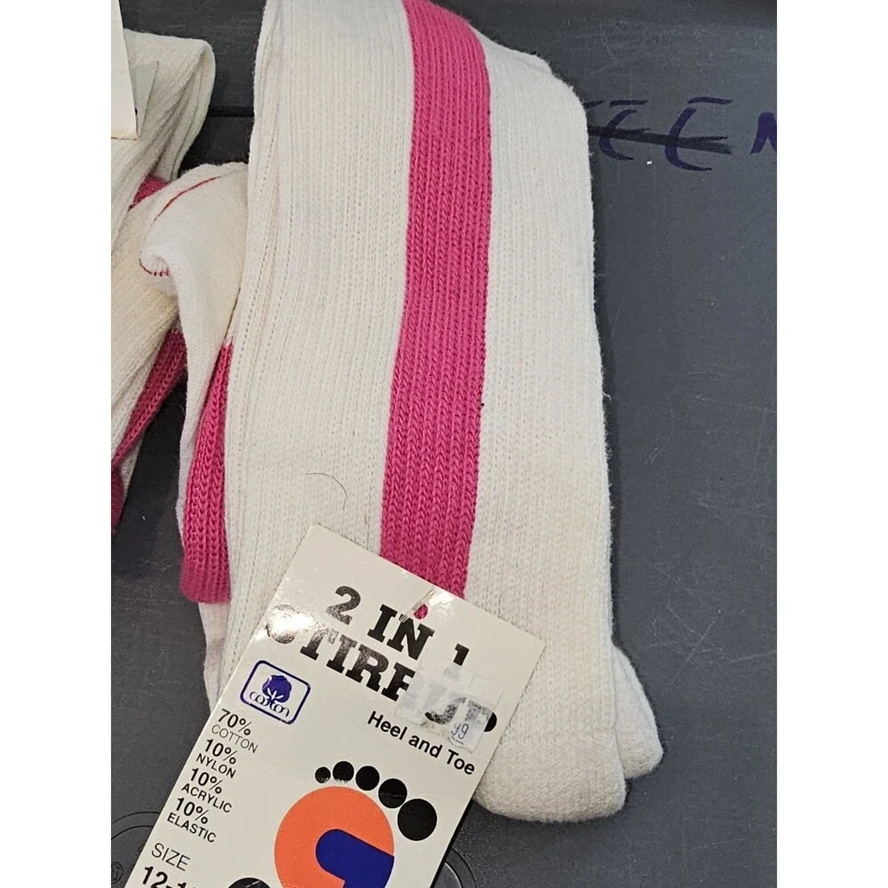 Twin City Adult Pink Striped Baseball Socks Large 3 Pairs